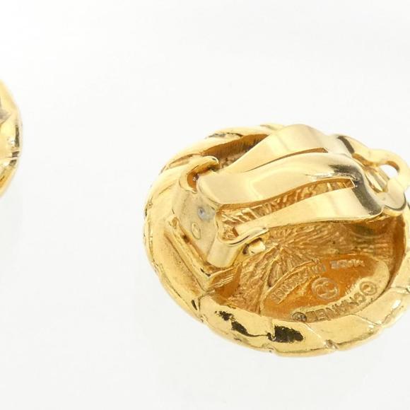 CHANEL Gold CC Crystal Logo Stud Earrings - Picture 4 of 5